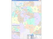 St. Clair County, IL Wall Map Color Cast Style 2022